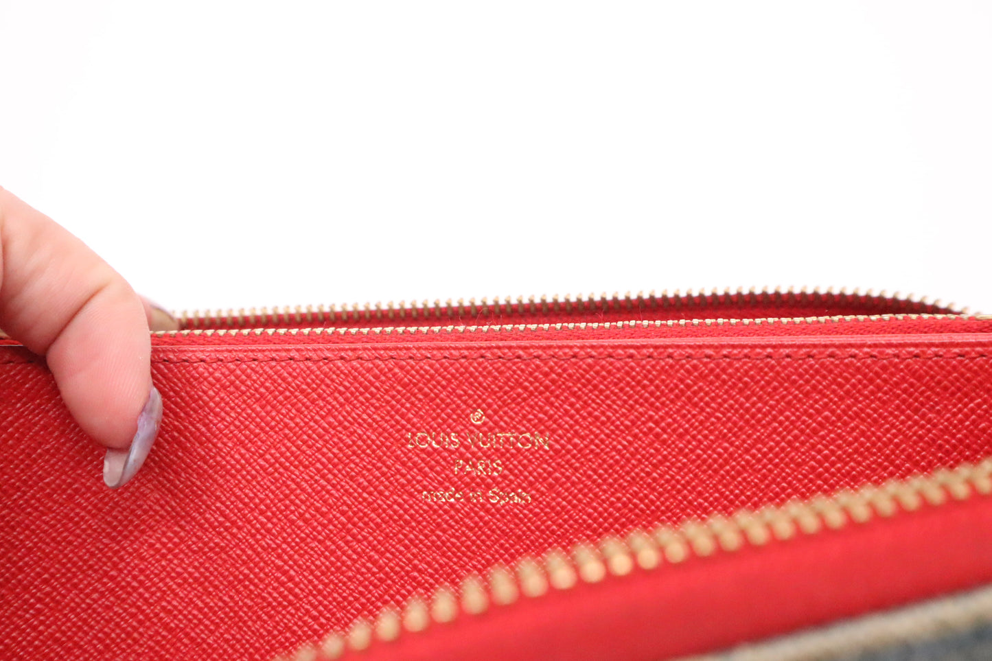 Louis Vuitton Patchwork Long Zippy Wallet in Blue Denim