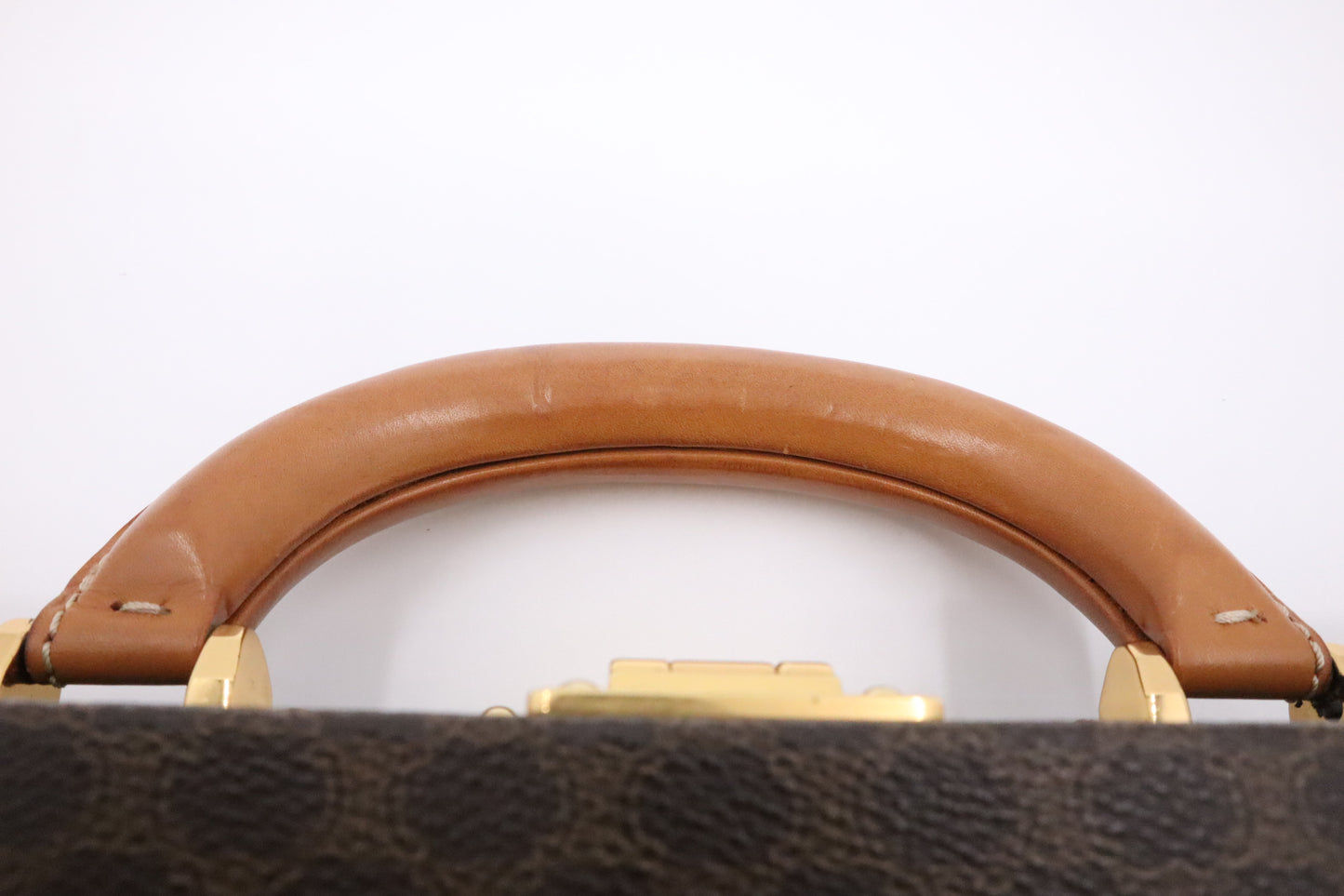 Celine Briefcase in Brown Macadam Canvas