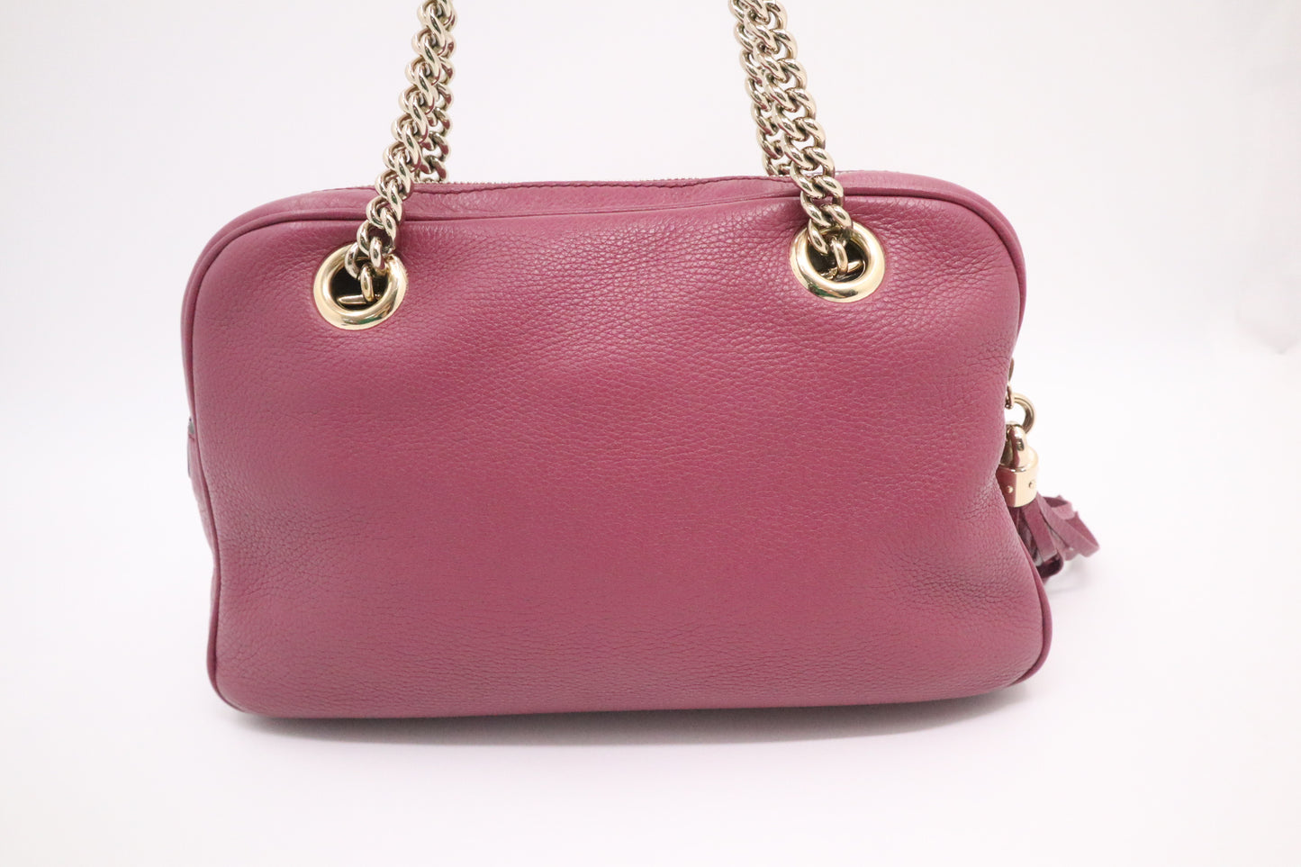 Gucci Soho Chain Shoulder Bag in Purple Leather