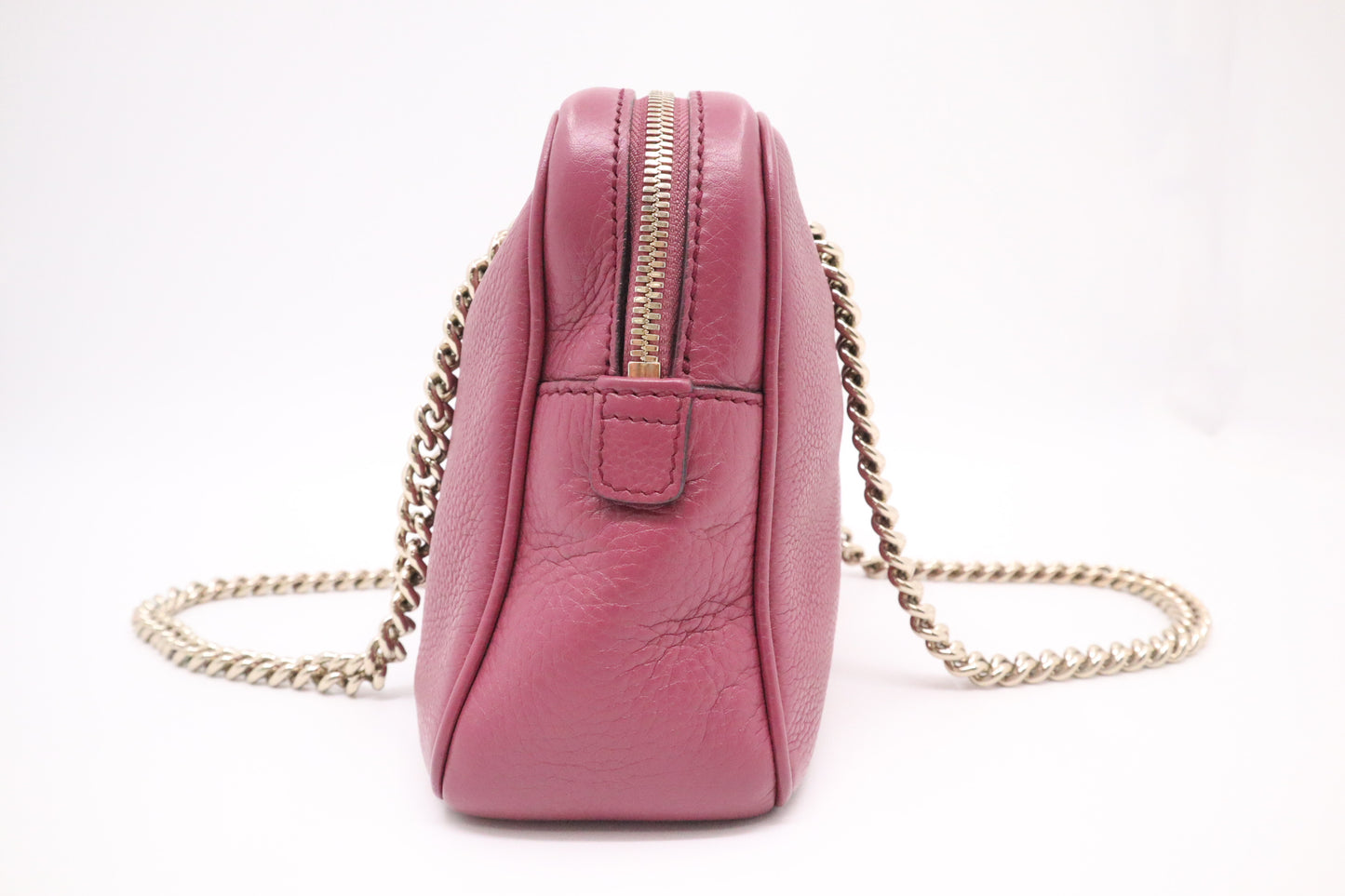 Gucci Soho Chain Shoulder Bag in Purple Leather