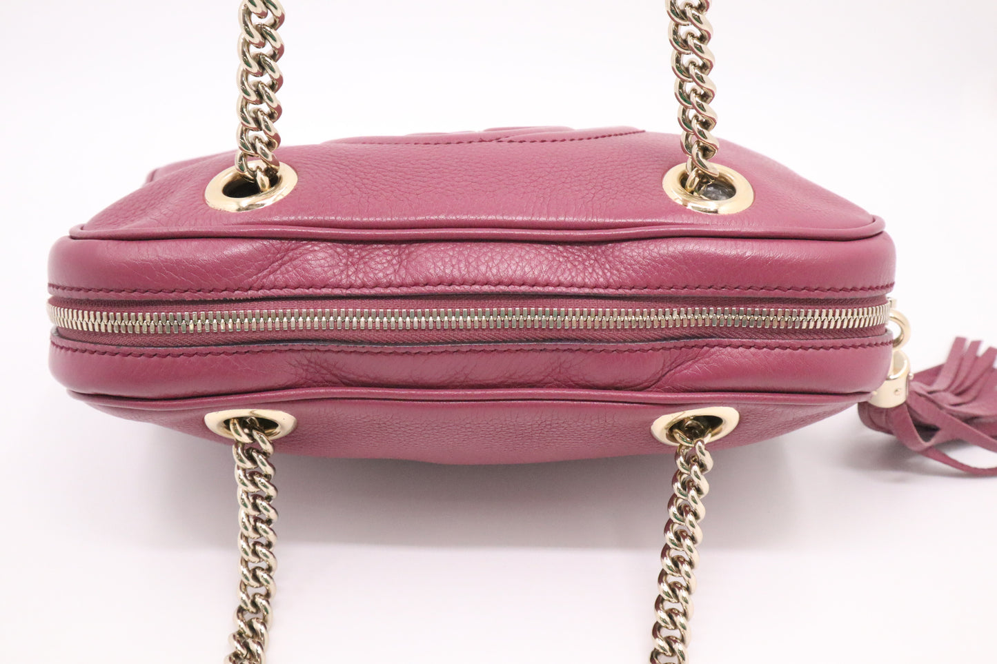 Gucci Soho Chain Shoulder Bag in Purple Leather