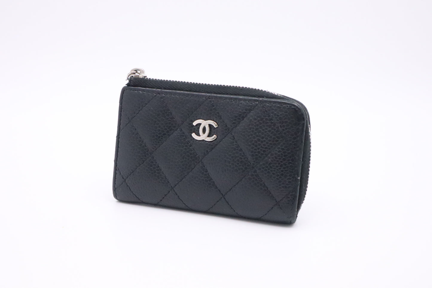 Chanel Card Case in Black Caviar Leather