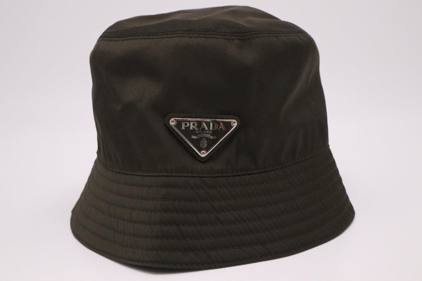 Prada Bucket Hat in Dark Green Nylon