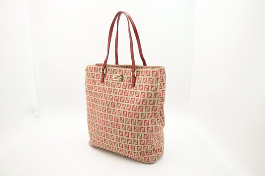 Fendi Handbag in Red Zucca Canvas