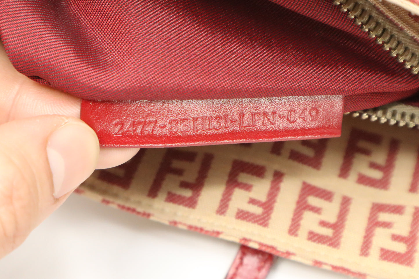 Fendi Handbag in Red Zucca Canvas