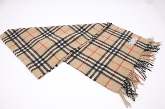 Burberry Scarf in Brown Checked Cashmere