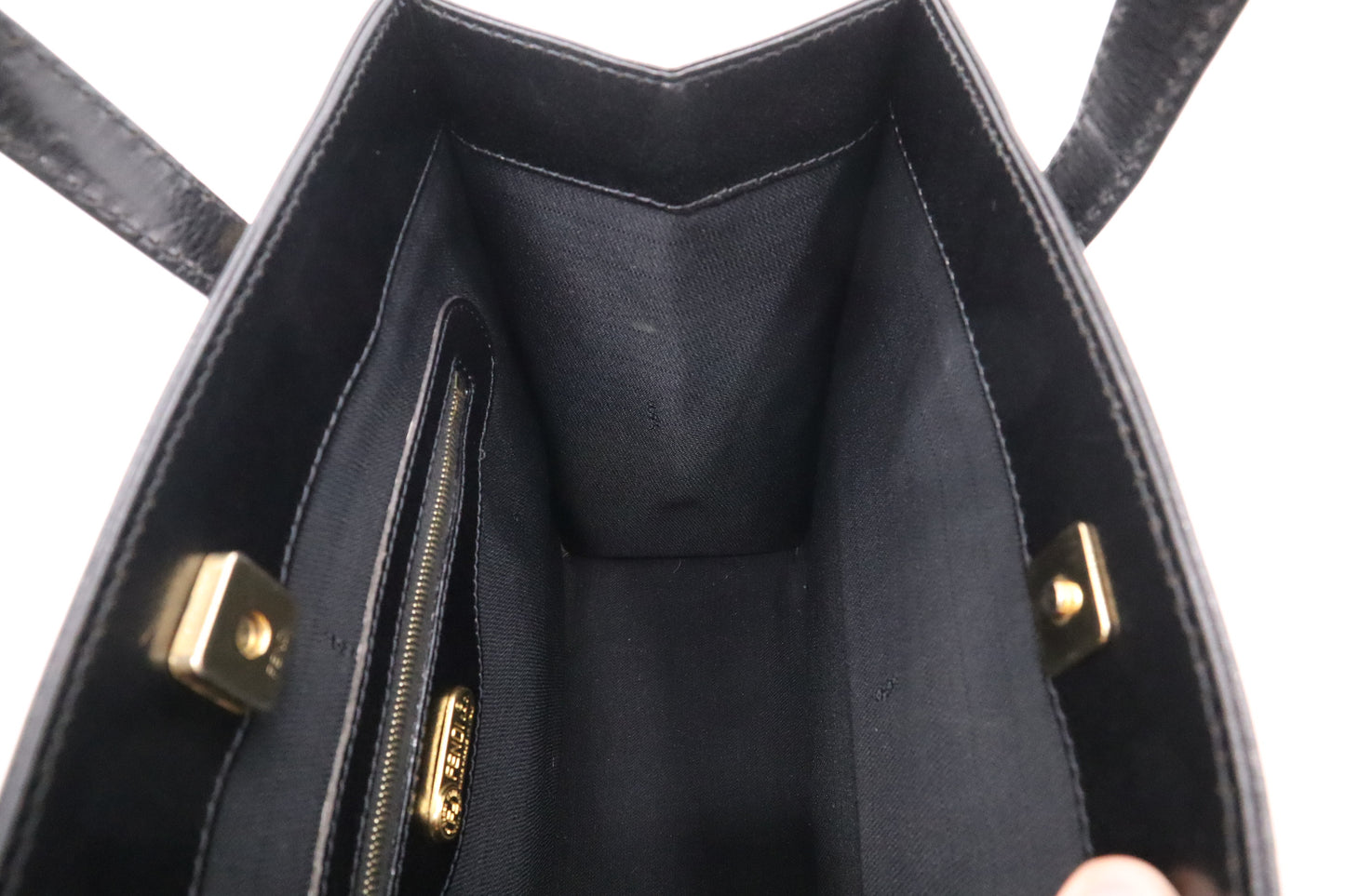 Fendi 2-Way Handbag in Black Leather