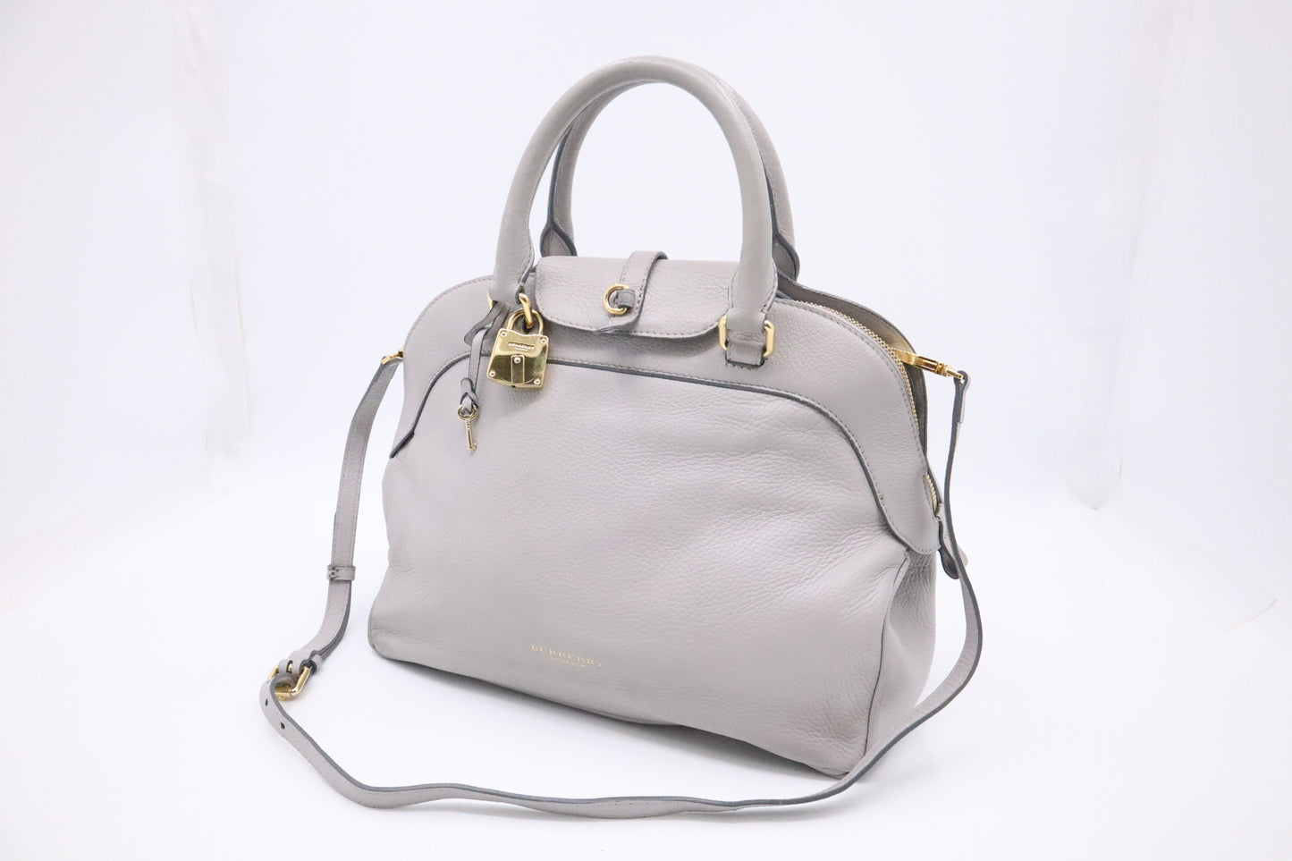 Burberry Two-way Handbag in Gray Leather