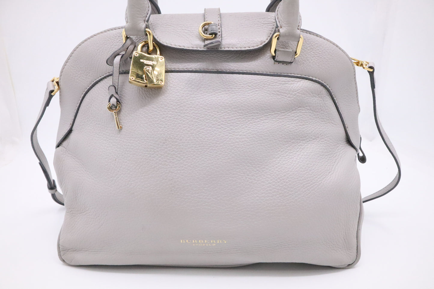 Burberry Two-way Handbag in Gray Leather