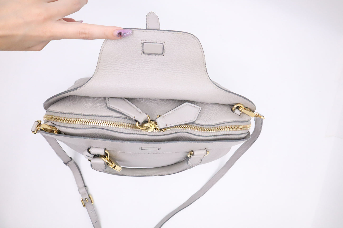 Burberry Two-way Handbag in Gray Leather