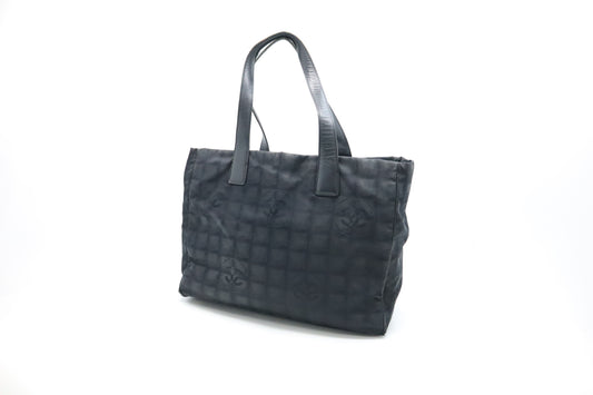 Chanel New Travel Line Tote in Black Canvas