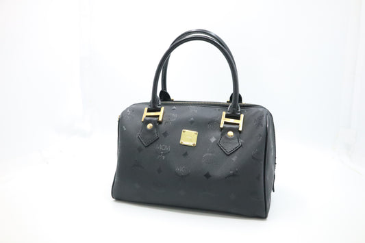 MCM Handbag in Black Canvas