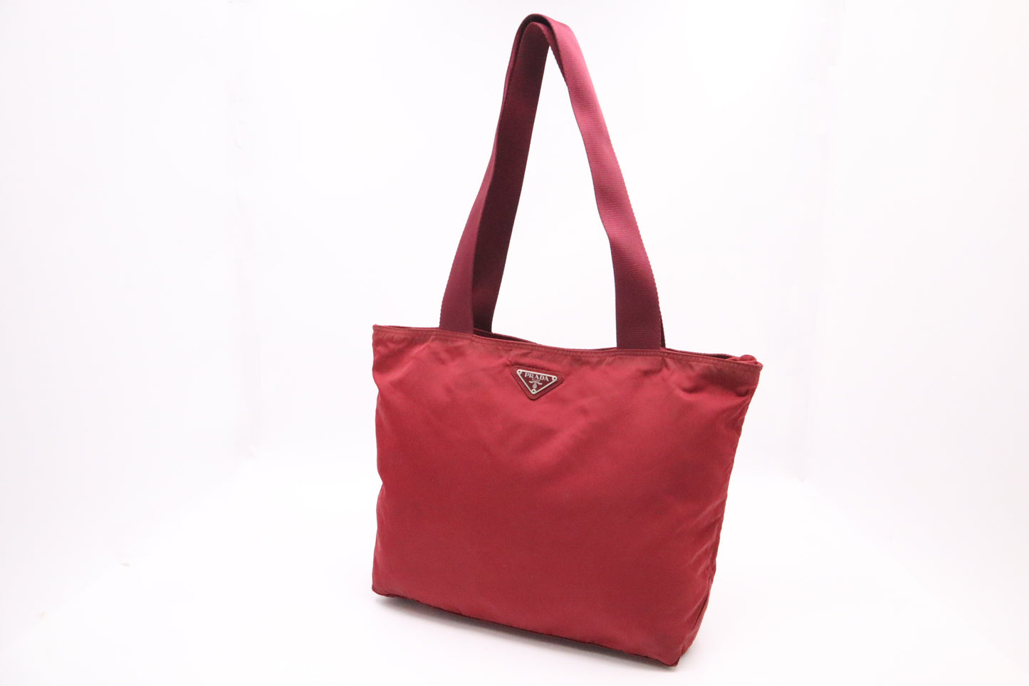 Prada Tote in Burgundy Nylon