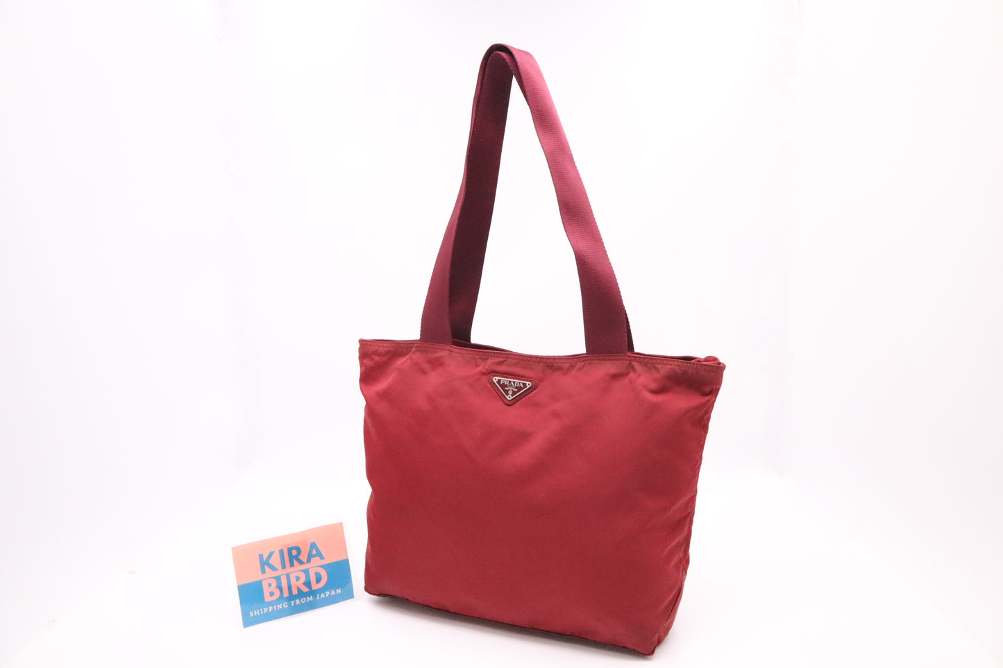 Prada Tote in Burgundy Nylon