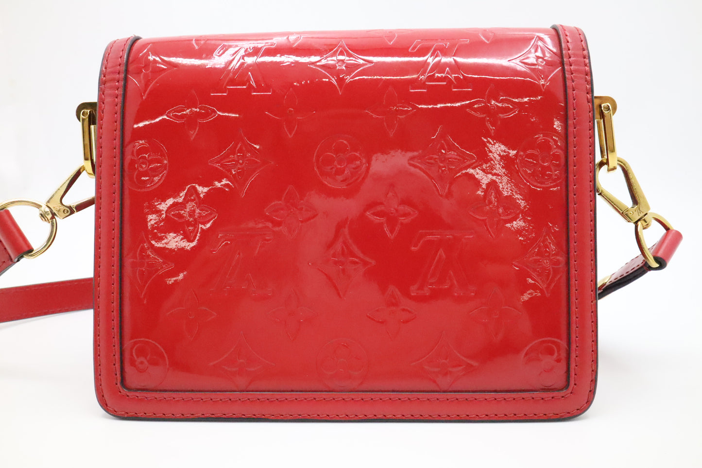 Louis Vuitton Mini Dauphine in Red Vernis Leather