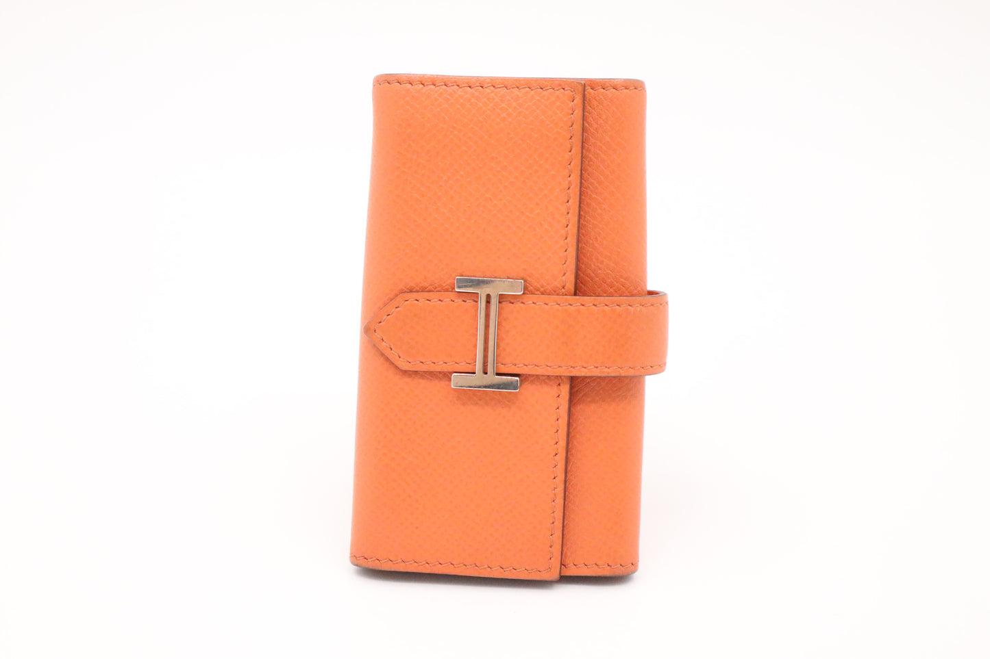 Hermes Bearn Key Case in Orange Leather