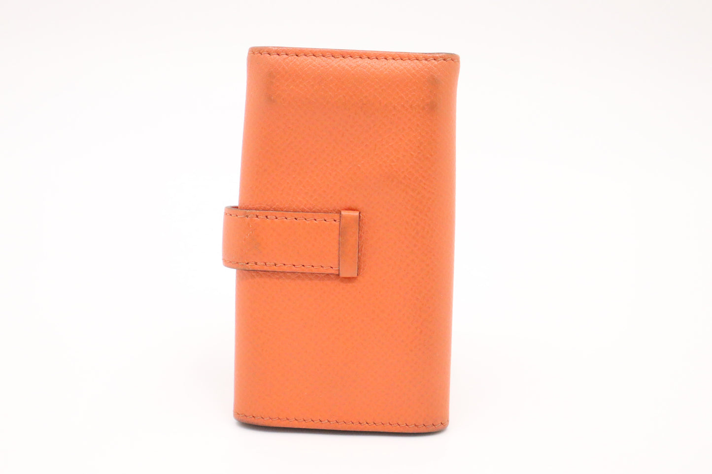 Hermes Bearn Key Case in Orange Leather