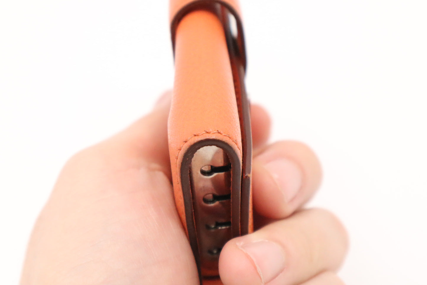 Hermes Bearn Key Case in Orange Leather