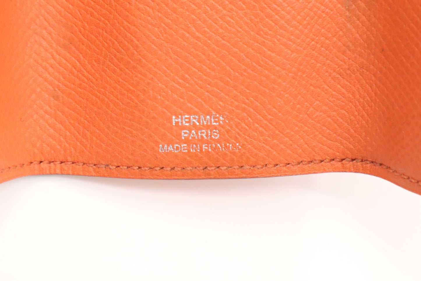 Hermes Bearn Key Case in Orange Leather