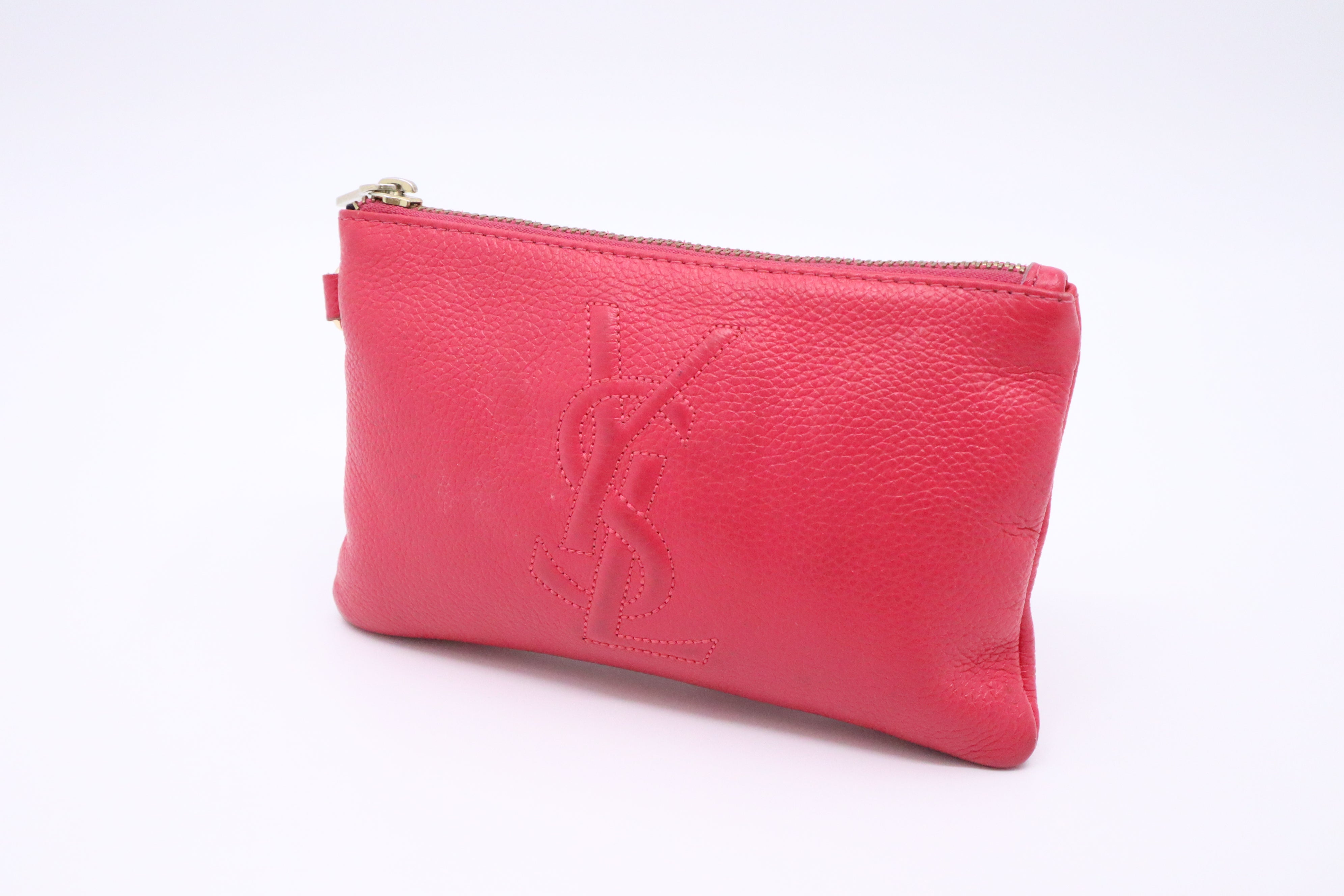 YSL Saint Laurent Pink Pouch in Pink Leather – Weekly Lux Drop