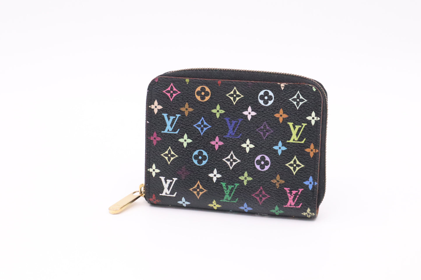 Louis Vuitton Compact Wallet in Black Multicolor Monogram Canvas