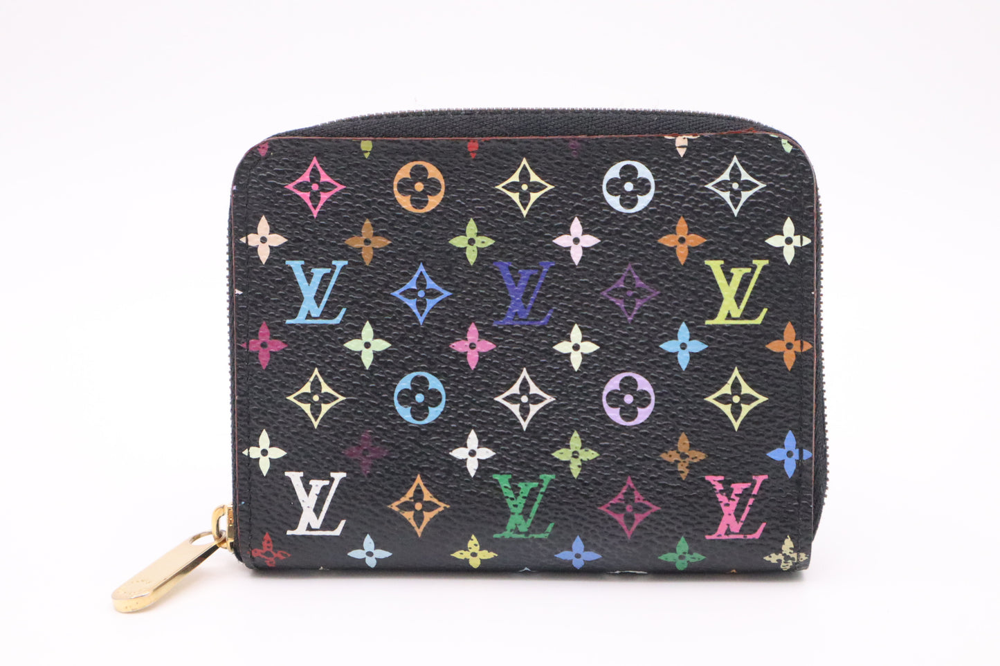 Louis Vuitton Compact Wallet in Black Multicolor Monogram Canvas