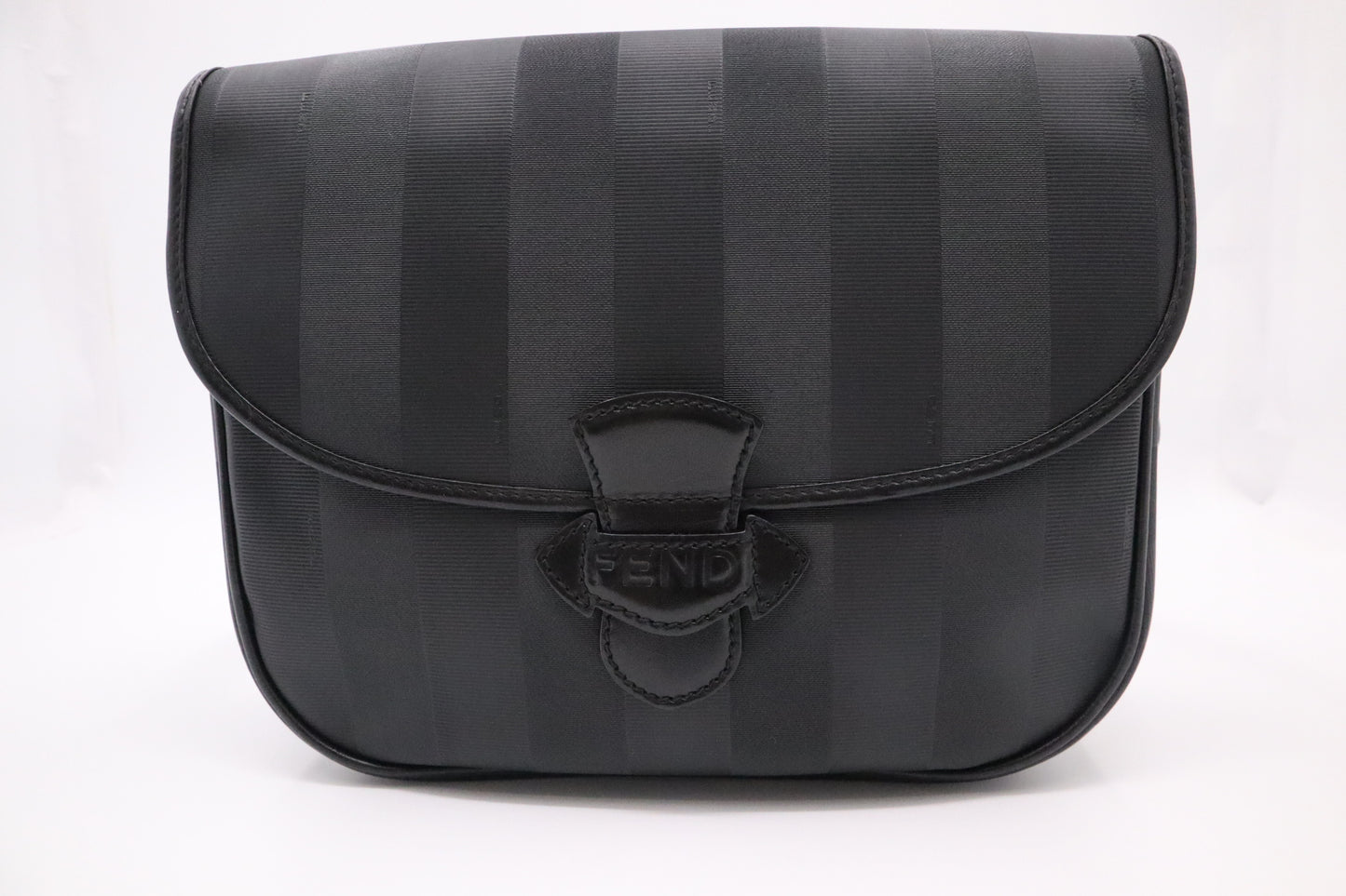 Fendi Medium Crossbody in Black Pequin Canvas