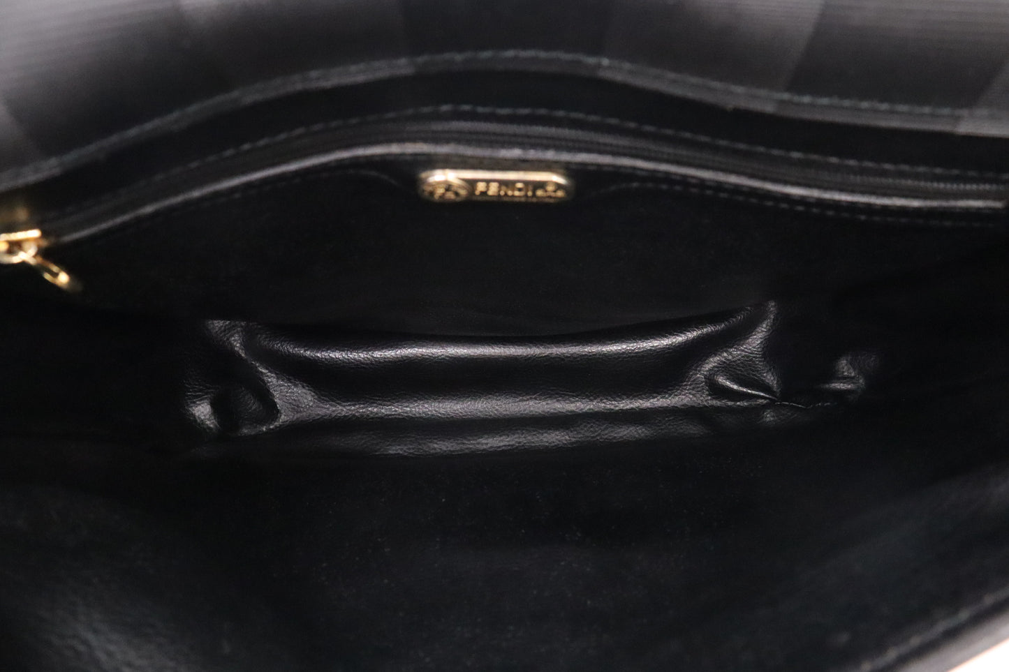 Fendi Medium Crossbody in Black Pequin Canvas