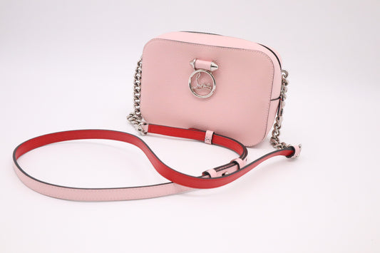 Louboutin Mini Rubylou Crossbody in Pink Leather