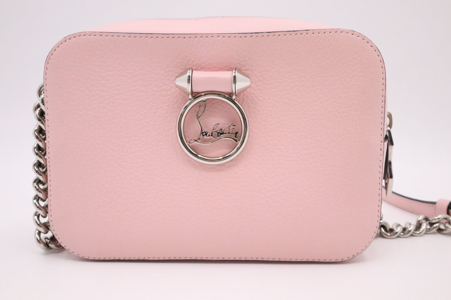 Louboutin Mini Rubylou Crossbody in Pink Leather