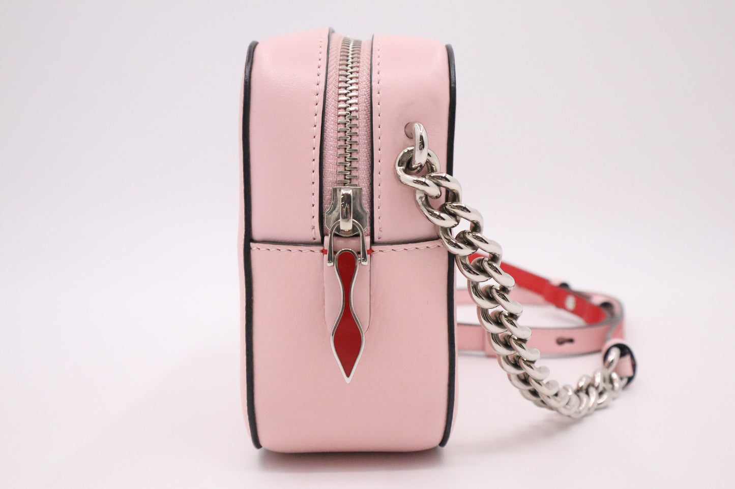 Louboutin Mini Rubylou Crossbody in Pink Leather