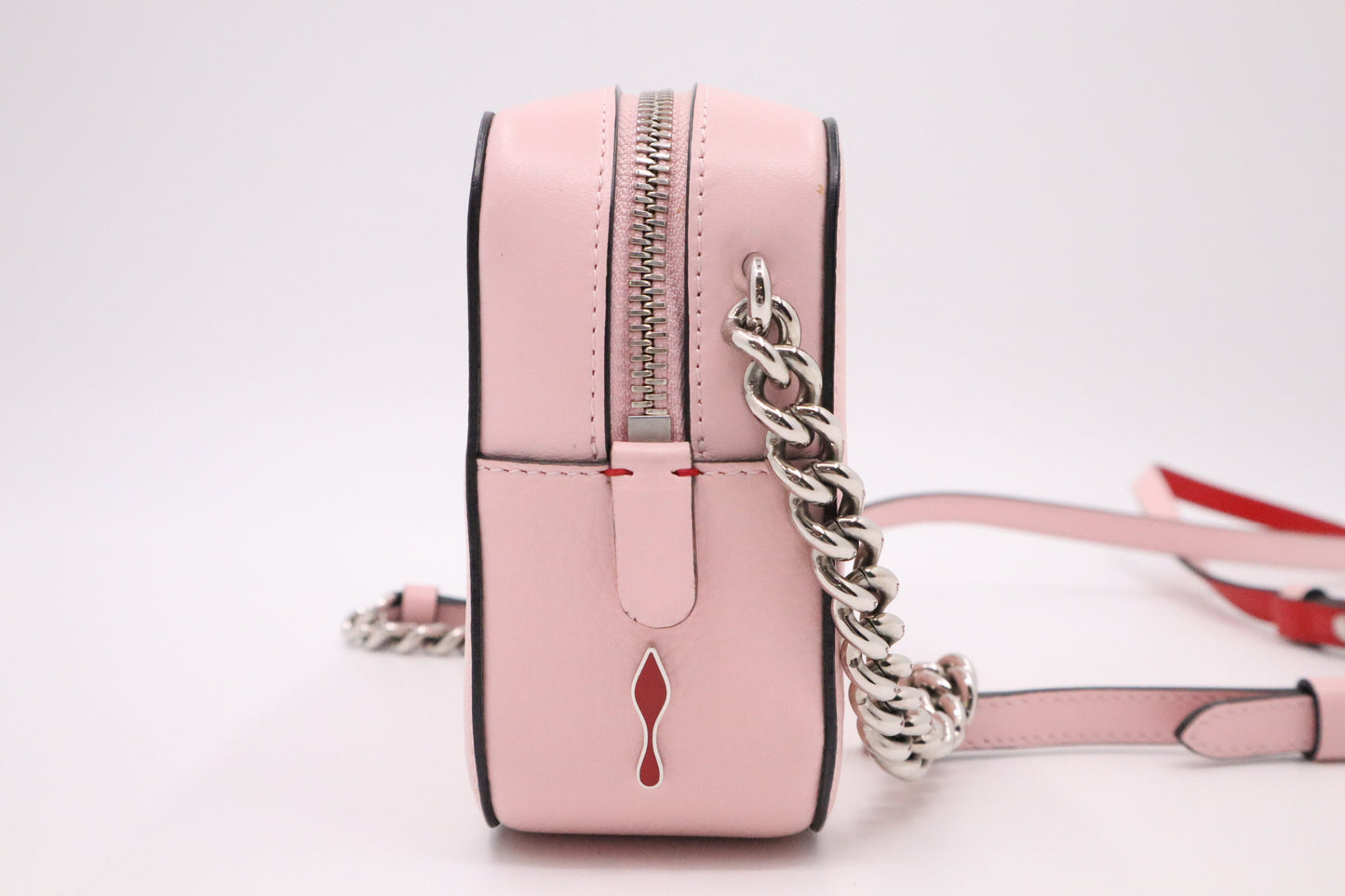 Louboutin Mini Rubylou Crossbody in Pink Leather