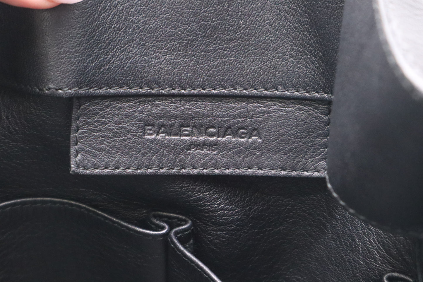 Balenciaga Papier A5 Zip Tote Bag in Black Leather