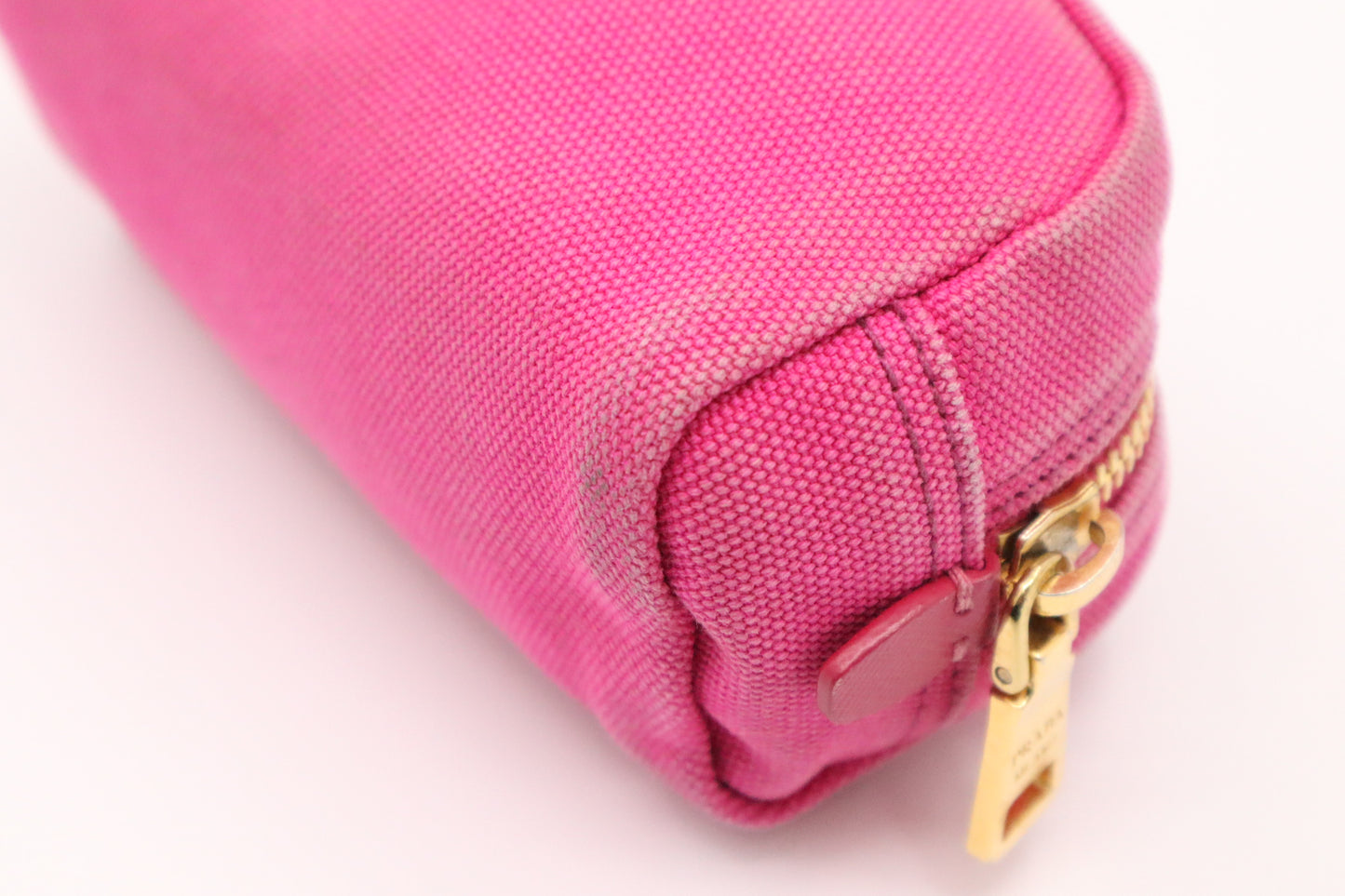 Prada Cosmetics Pouch in Pink Canvas