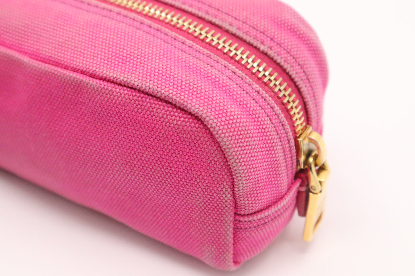 Prada Cosmetics Pouch in Pink Canvas