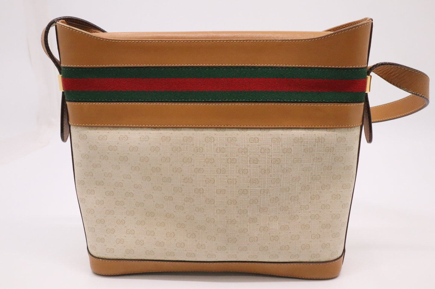 Gucci Shoulder Bag in White Micro GG Coated Canvas