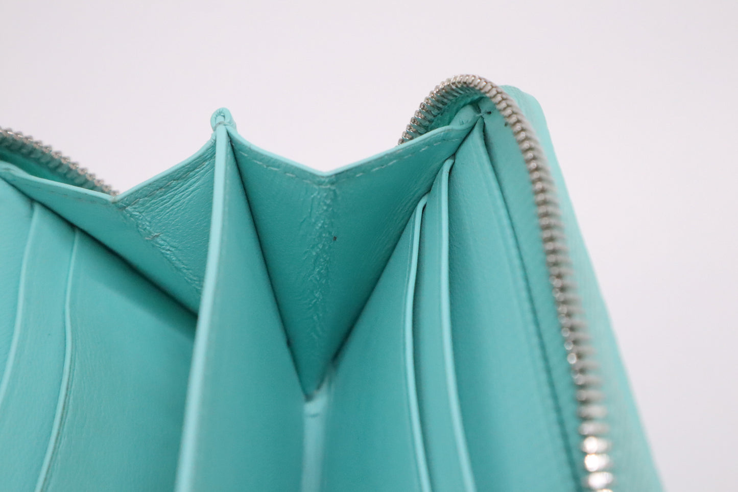 Tiffany & Co. Compact Zippy in Tiffany Blue Leather