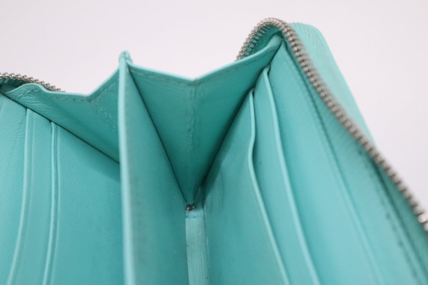 Tiffany & Co. Compact Zippy in Tiffany Blue Leather