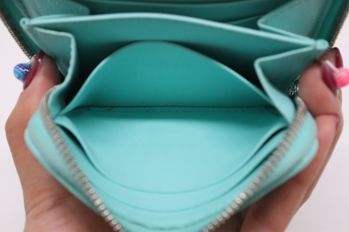 Tiffany & Co. Compact Zippy in Tiffany Blue Leather