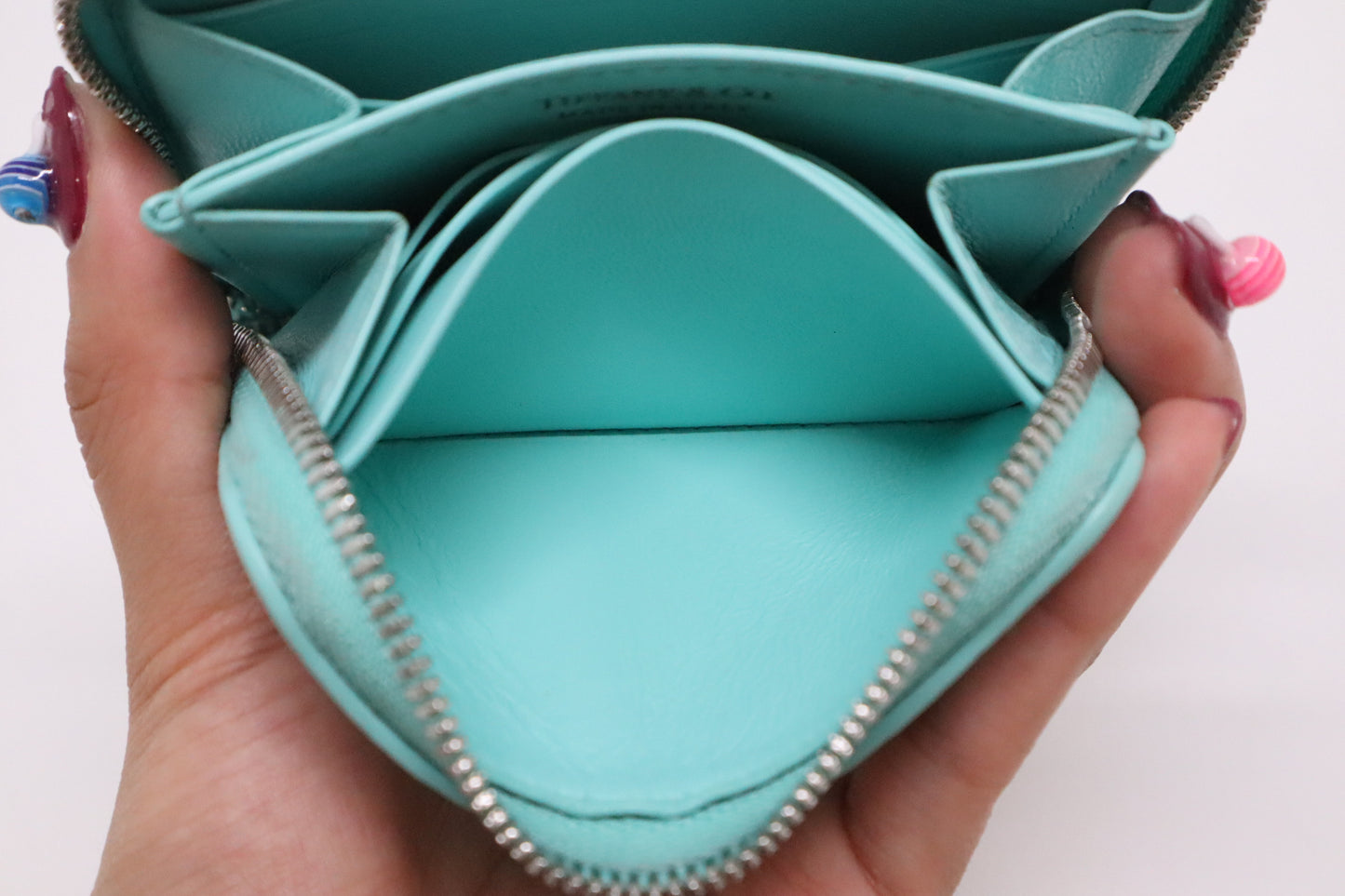 Tiffany & Co. Compact Zippy in Tiffany Blue Leather