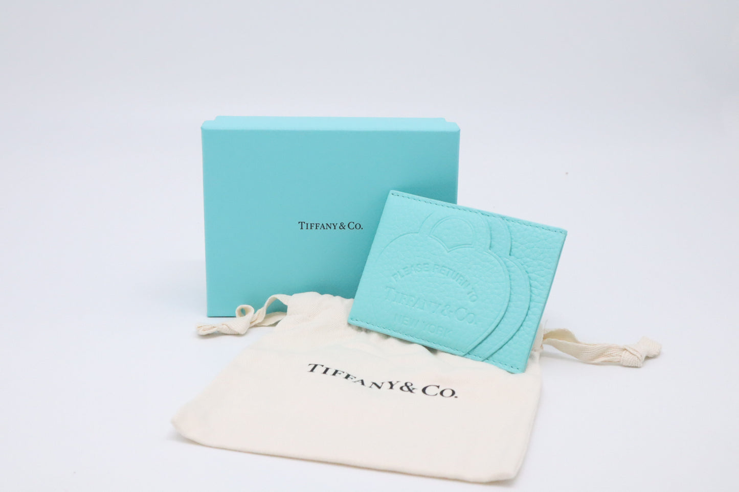 Tiffany&Co. Return to Tiffany Card Case in Blue Leather