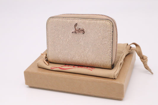 Louboutin  Card Case in Beige Panettone Leather