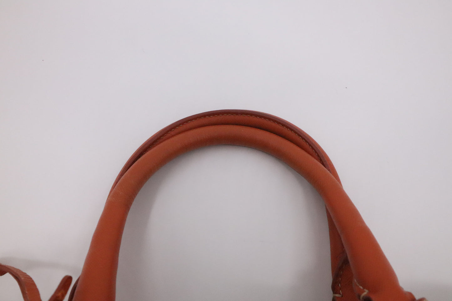 Prada Bauletto Shoulder Bag in Denim and Orange Leather