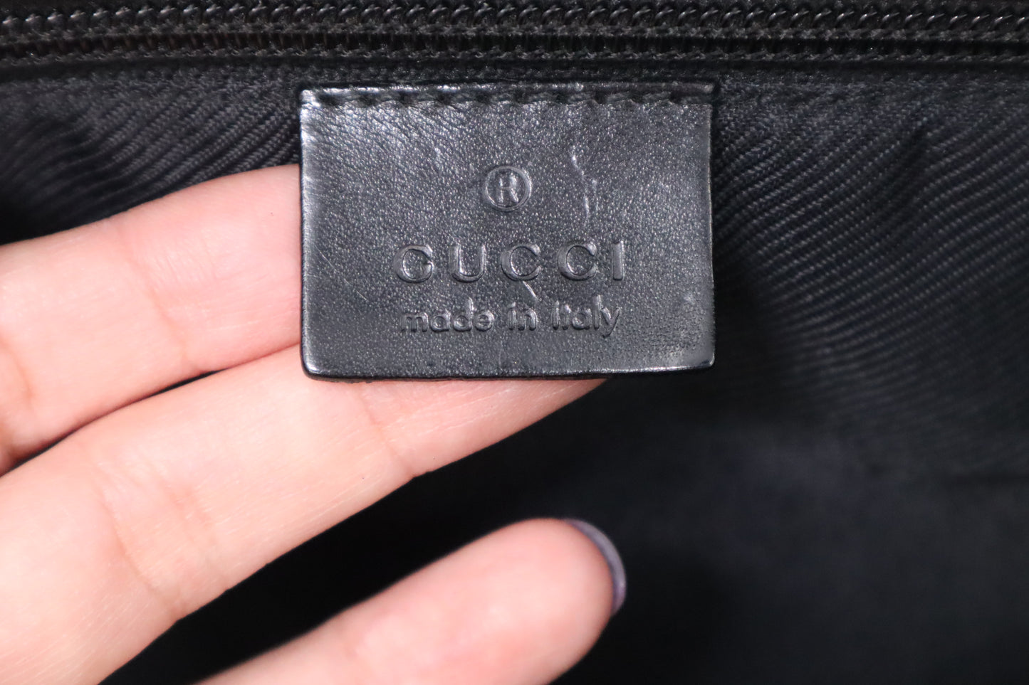 Gucci Messenger Bag in Black Canvas