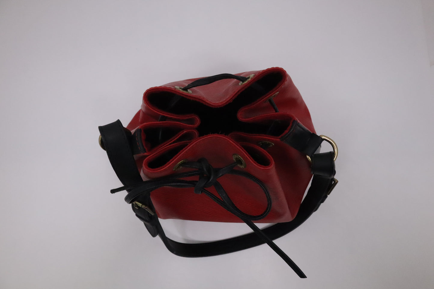 Louis Vuitton Noe in Red and Black Epi Leather