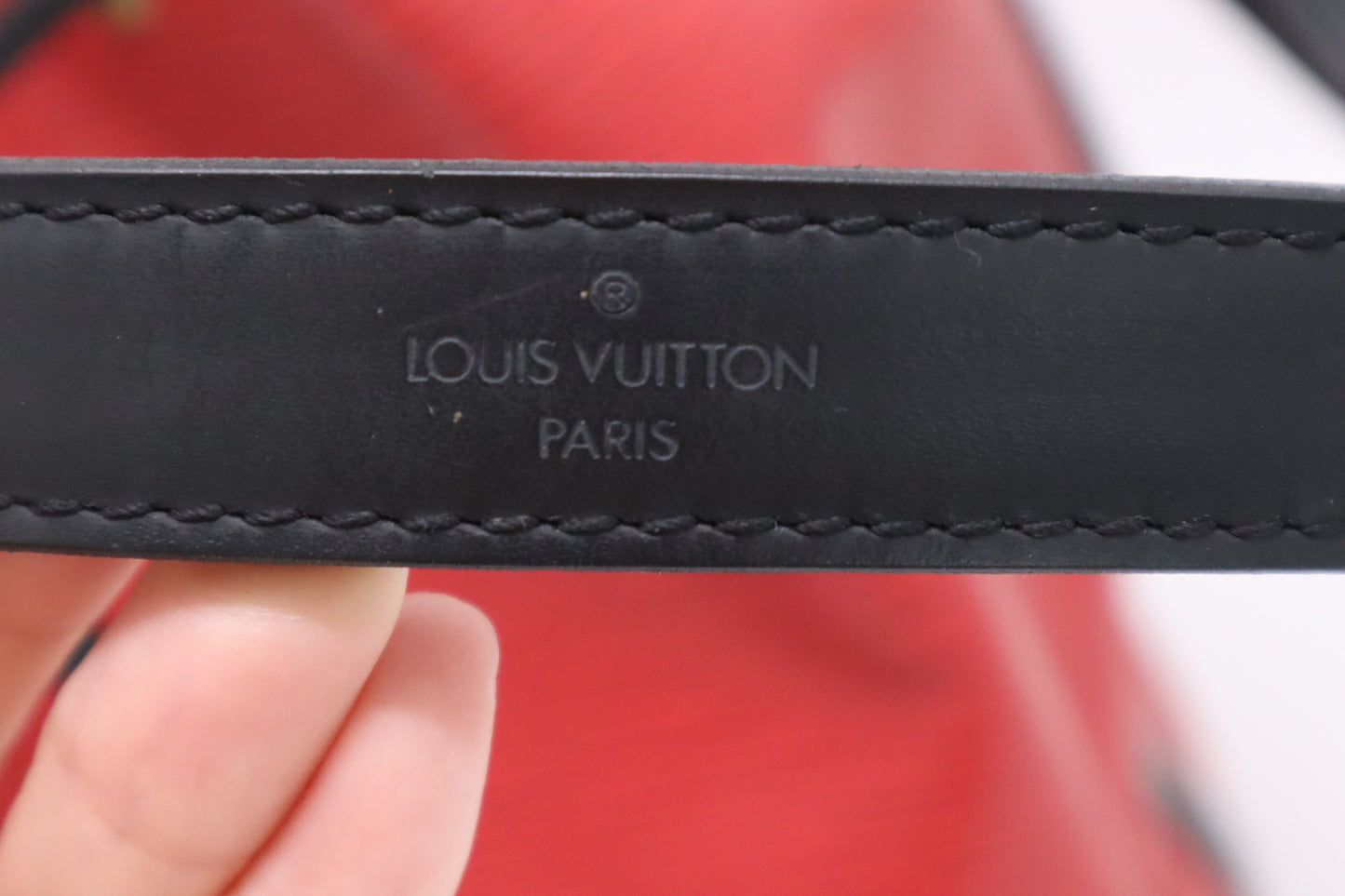 Louis Vuitton Noe in Red and Black Epi Leather