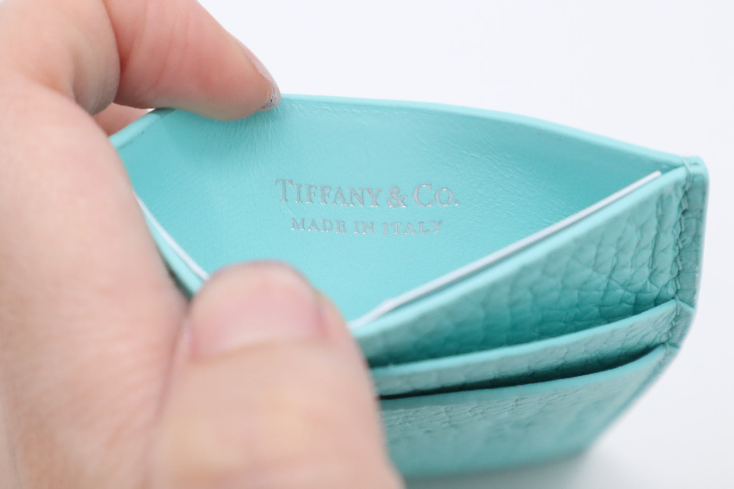 Tiffany&Co. Return to Tiffany Card Case in Blue Leather