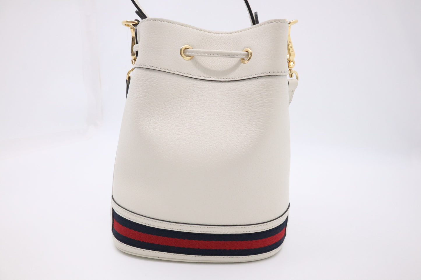 Gucci Bucket Bag in White Ophidia Leather