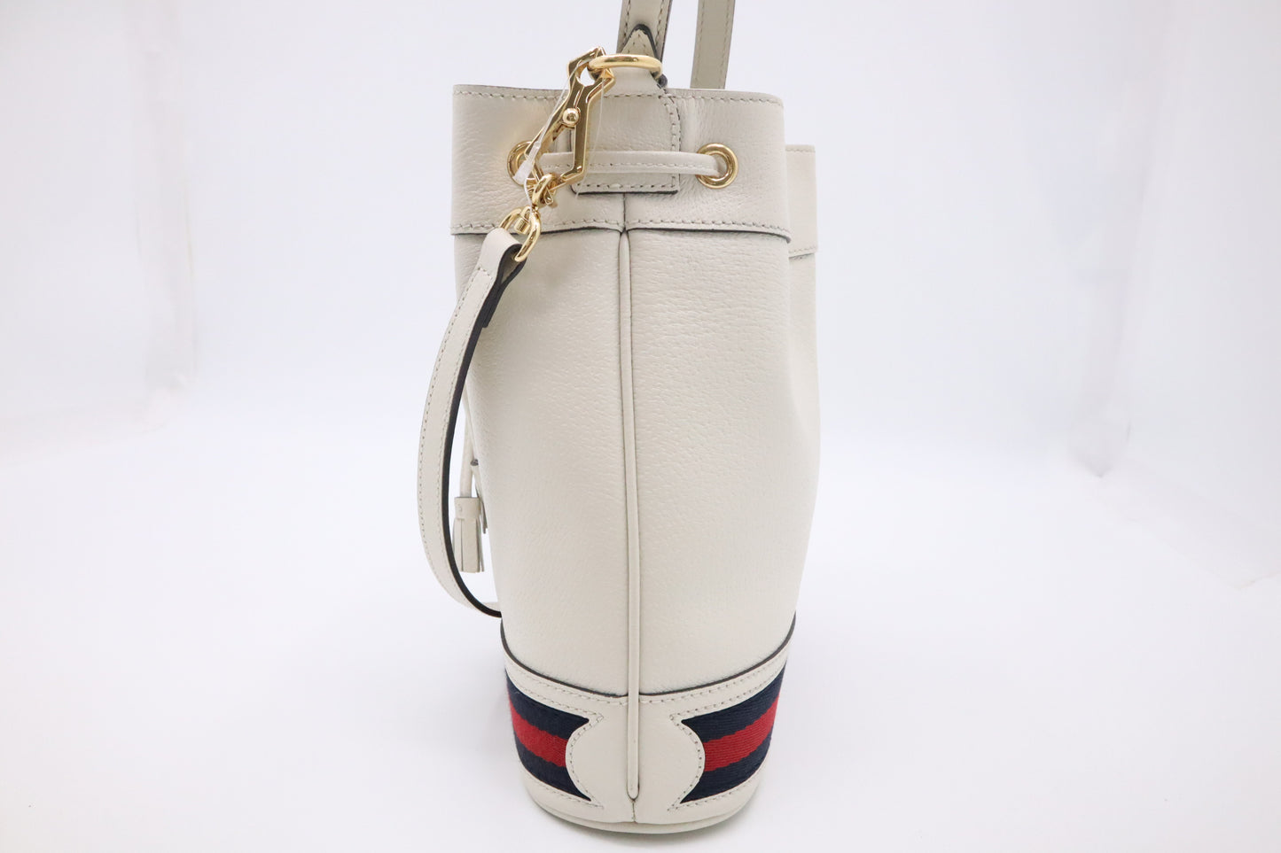 Gucci Bucket Bag in White Ophidia Leather