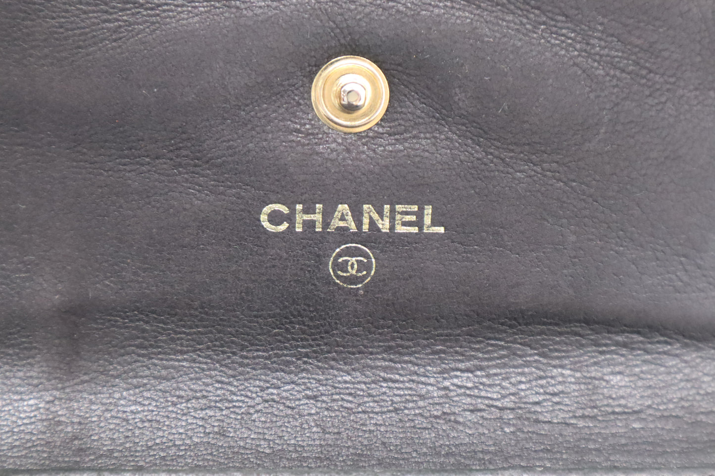 Chanel Compact Wallet in Black Caviar Leather